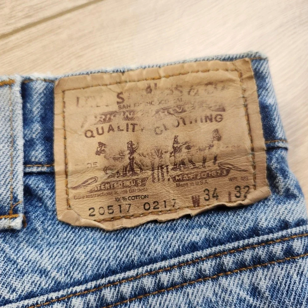 Vintage Levis 517 0217 Bootcut Jeans Mens 32x27 Orange Tab Denim USA Made 80s